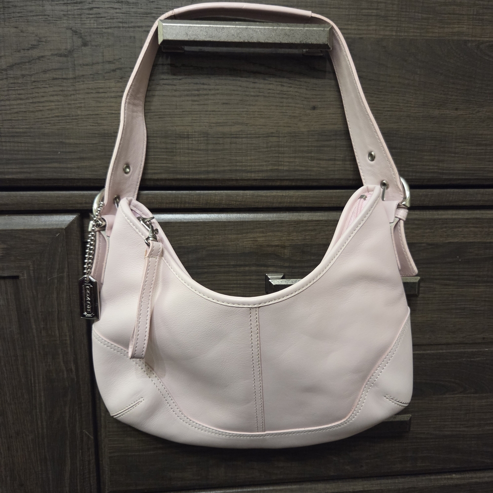 Coach Light Pink Leather Shoulder Bag